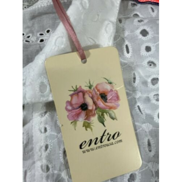 Entro NWT  Ivory Vest  Top Button Front  Sleeveless Womens Large L - Picture 3 of 4